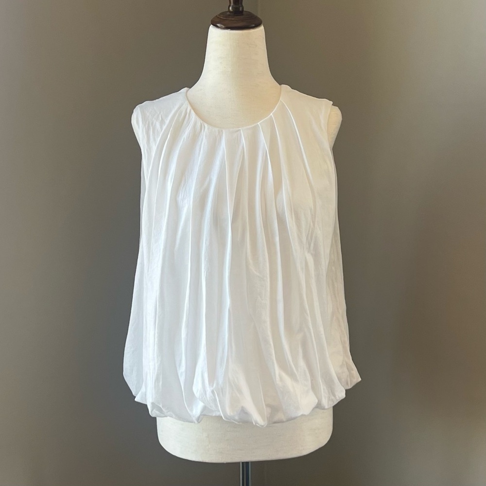 MADEWELL sleeveless crewneck Bubble Top L - Picture 5 of 8